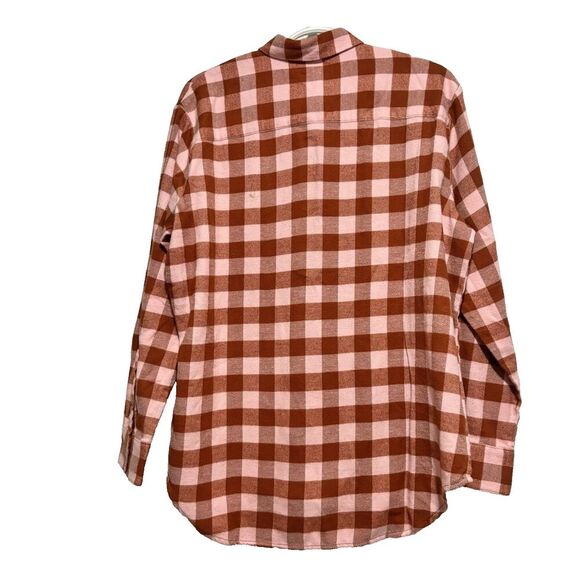 Madewell Flannel Oversized Ex-Boyfriend Shirt in Buffalo Check Size Medium NWT - Picture 3 of 7